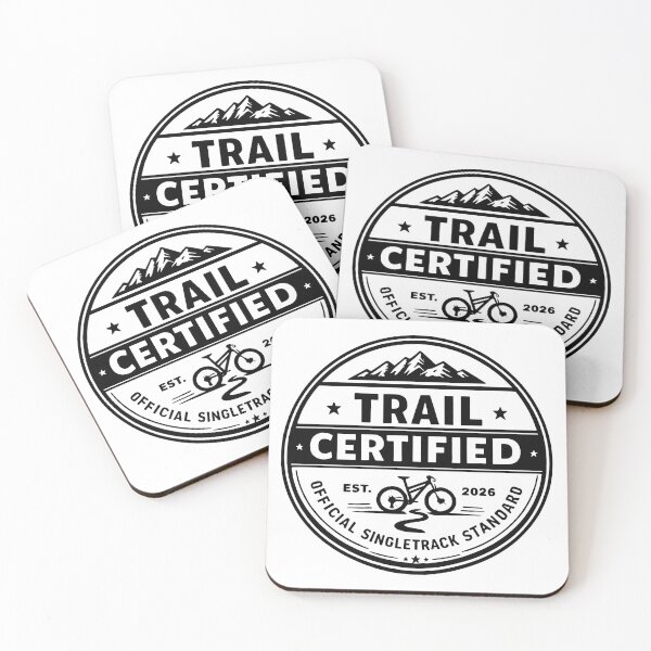Item preview, Trail Certified Mountain Bike Badge Sticker Design designed and sold by SingleTrackes.