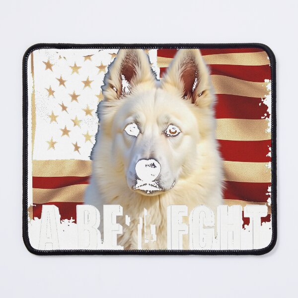 Item preview, White German Shepherd American Flag Patriotic Dog designed and sold by icm4639.