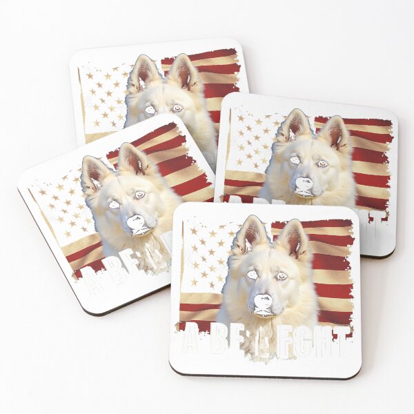 Item preview, White German Shepherd American Flag Patriotic Dog designed and sold by icm4639.