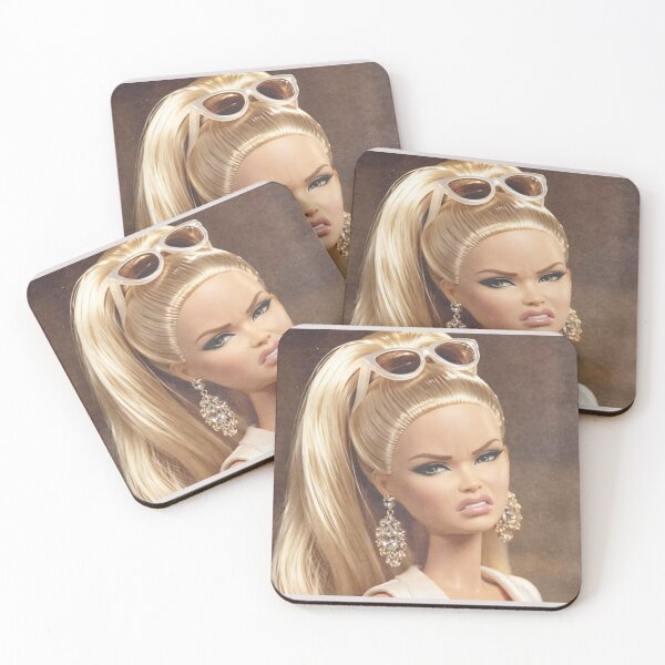 Item preview, Funny Disgusted Doll Face High Ponytail Sunglasses Meme designed and sold by Devilians92.