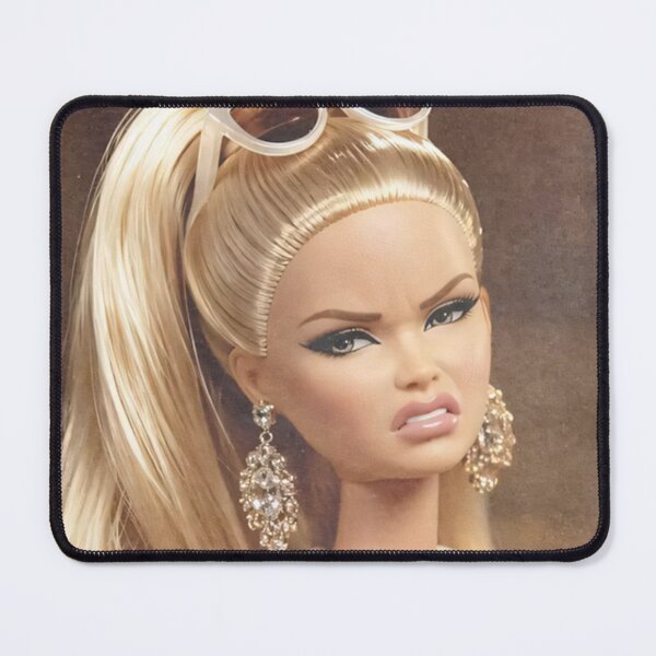 Item preview, Funny Disgusted Doll Face High Ponytail Sunglasses Meme designed and sold by Devilians92.