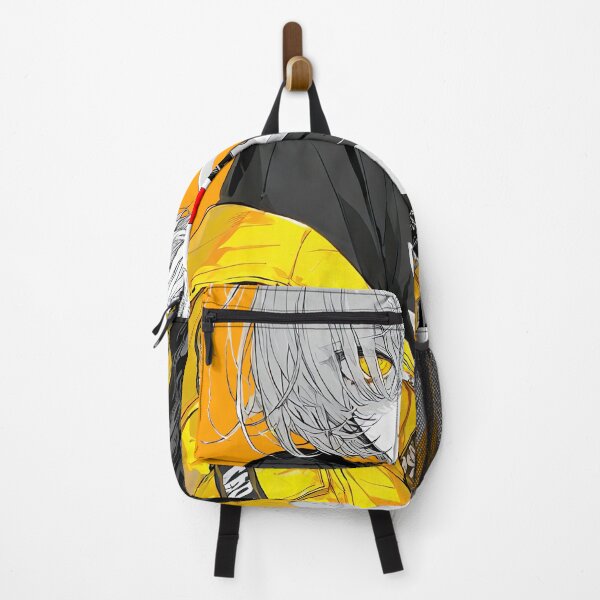 Item preview, Rebellious White-Haired Anime Girl in Yellow Streetwear Jacket designed and sold by Sergii Davydenko.