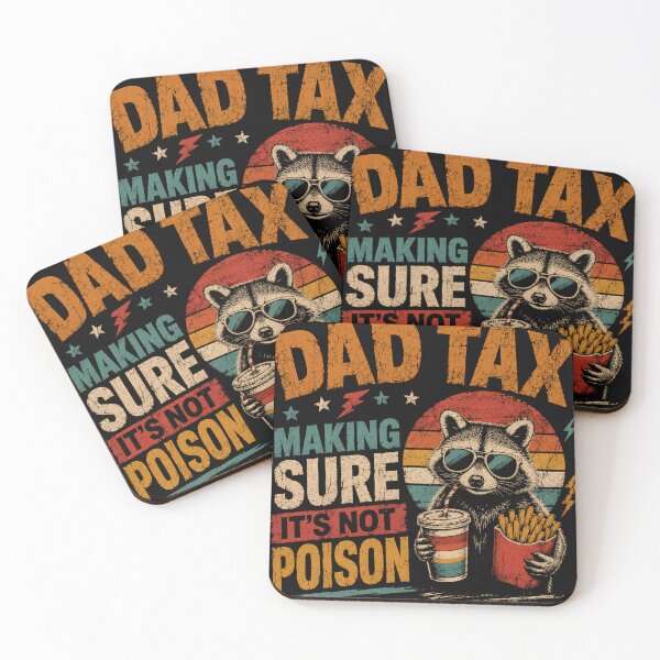 Item preview, Dad Tax Making Sure It's Not Poison Funny Dad Fatherhood Raccoon Gift designed and sold by RetroMini2026.