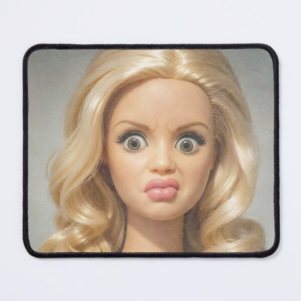 Item preview, Funny Shocked Blonde Doll Face Wavy Hair Disgusted Meme designed and sold by Devilians92.