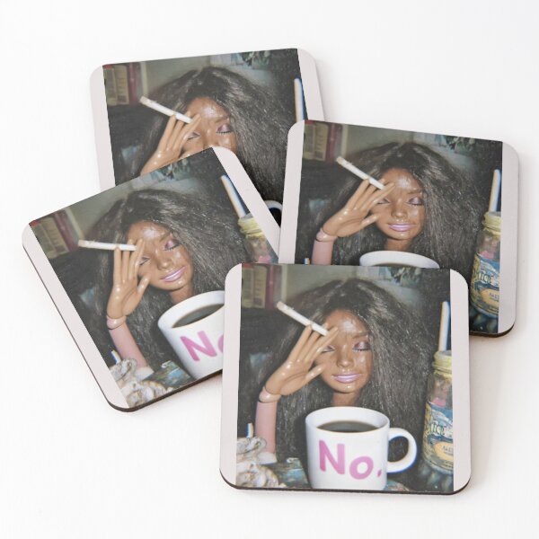 Item preview, Funny Tired Smoking Doll No Coffee Mug Stress Meme designed and sold by Devilians92.