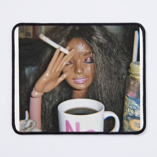Item preview, Funny Tired Smoking Doll No Coffee Mug Stress Meme designed and sold by Devilians92.
