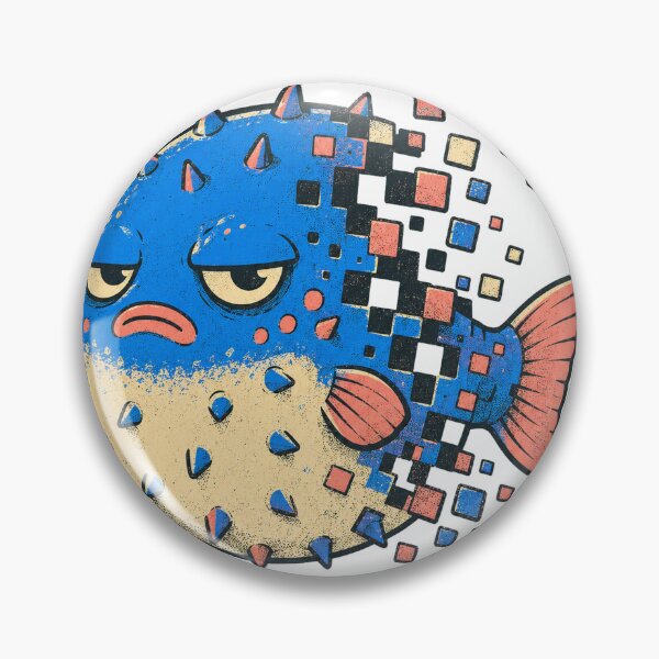 Item preview, Packet-Loss Pufferfish – Network Error Creature designed and sold by yagniikd-.