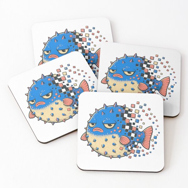 Item preview, Packet-Loss Pufferfish – Network Error Creature designed and sold by yagniikd-.