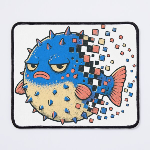 Item preview, Packet-Loss Pufferfish – Network Error Creature designed and sold by yagniikd-.