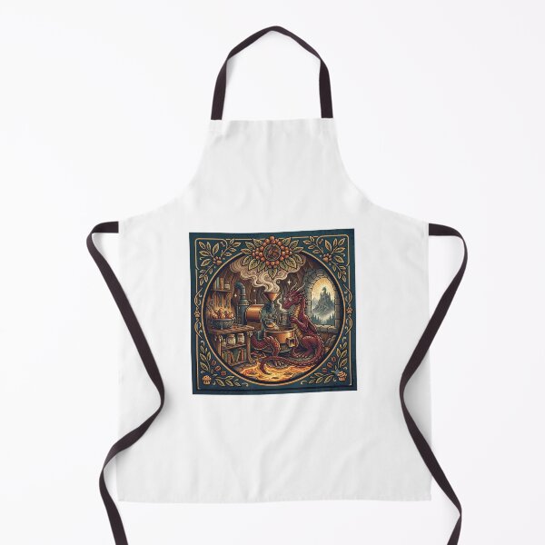 Item preview, Cozy Red Dragon Coffee Roaster Vintage Fantasy Merch Design designed and sold by MARKm2002m.