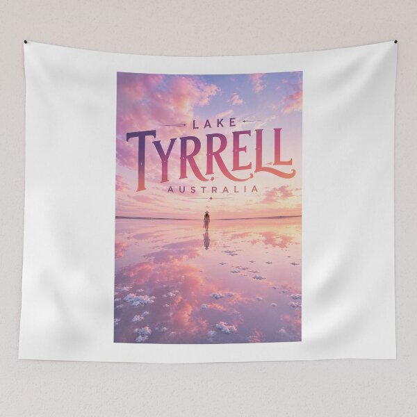 Item preview, Lake Tyrrell Pink Salt Lake Victoria Australia Sunset Reflections designed and sold by Aryabek.