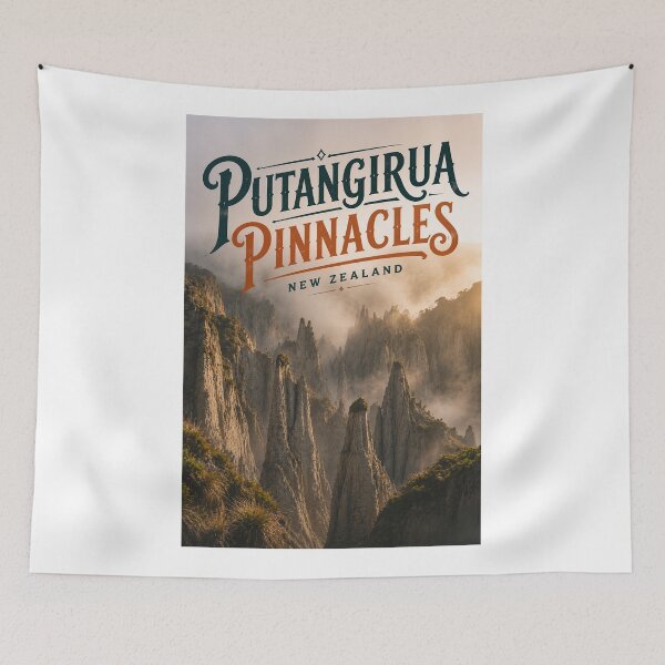 Item preview, Putangirua Pinnacles Wairarapa North Island New Zealand designed and sold by Aryabek.
