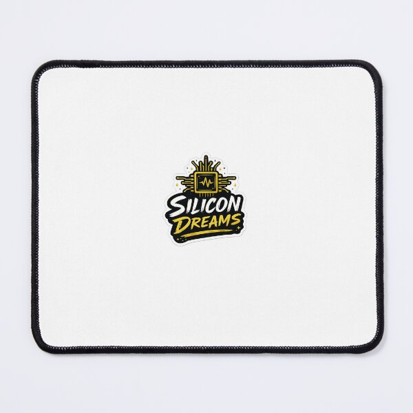 Item preview, Silicon Dreams | Minimal Tech Chip Sticker | Futuristic Typography Design designed and sold by DESPOT07.