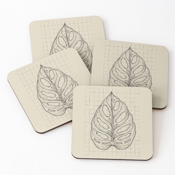 Item preview, Monstera Grid Lines - Boho Botanical designed and sold by bapupa.