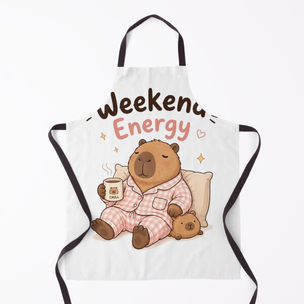 Item preview, Cute Capybara Weekend Energy Pajamas | Cozy Sleepy Capybara | Kawaii Relaxation Animal Meme Sticker designed and sold by Sanika arts .