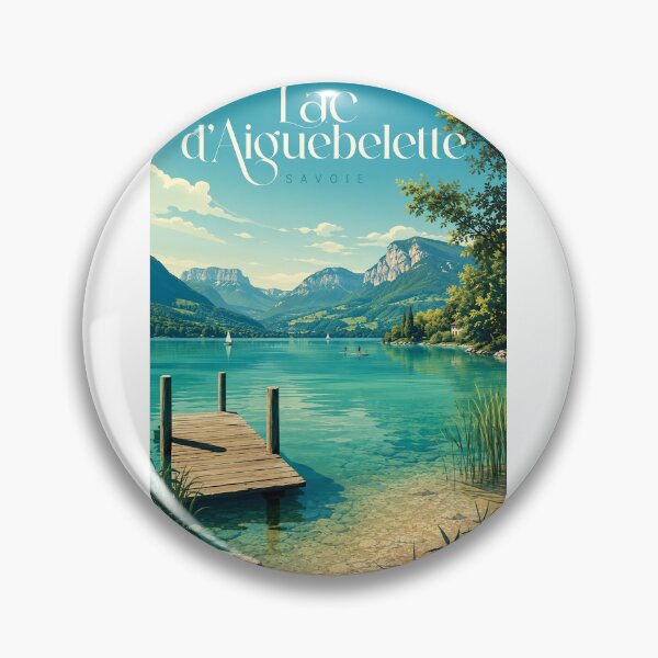 Item preview, Lac d'Aiguebelette Savoie French Alps Lakeside Panorama designed and sold by Aryabek.