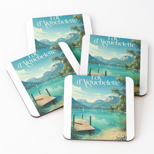 Item preview, Lac d'Aiguebelette Savoie French Alps Lakeside Panorama designed and sold by Aryabek.