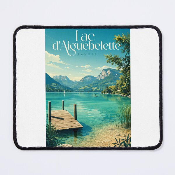 Item preview, Lac d'Aiguebelette Savoie French Alps Lakeside Panorama designed and sold by Aryabek.
