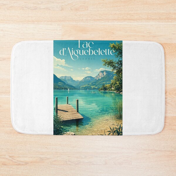 Item preview, Lac d'Aiguebelette Savoie French Alps Lakeside Panorama designed and sold by Aryabek.