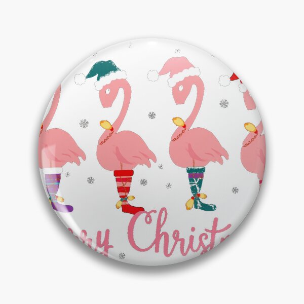 Item preview, Flamingo Merry Christmas Pink Santa Hats designed and sold by lht6474.