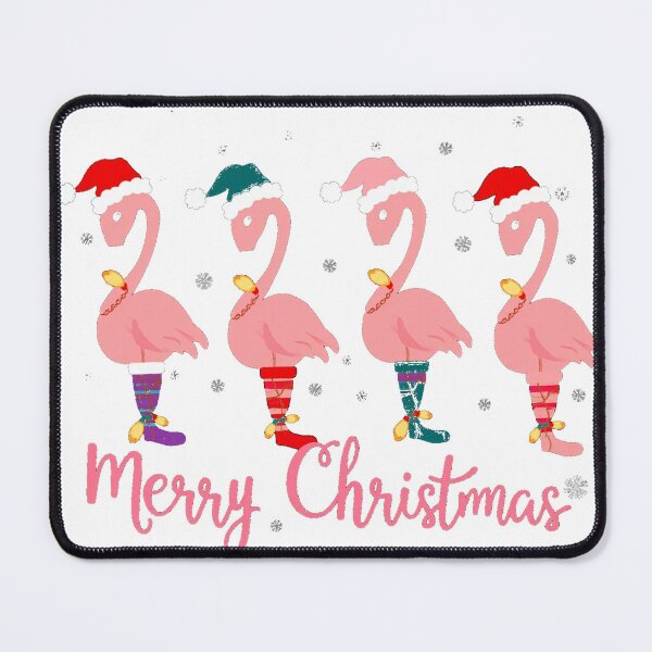 Item preview, Flamingo Merry Christmas Pink Santa Hats designed and sold by lht6474.
