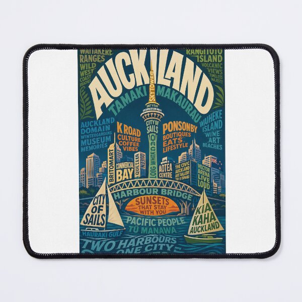 Item preview, Auckland Skyline Sky Tower Harbour Bridge City of Sails New Zealand designed and sold by Aryabek.