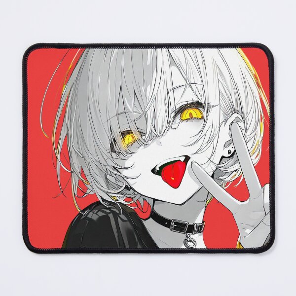 Item preview, Rebellious White-Haired Anime Girl in Yellow Streetwear Jacket designed and sold by Sergii Davydenko.