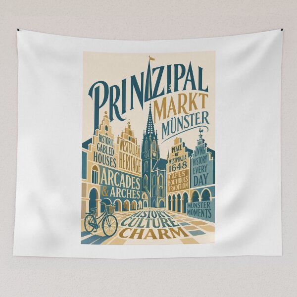 Item preview, Prinzipalmarkt Münster Historic Westphalia Germany Old Town designed and sold by Aryabek.
