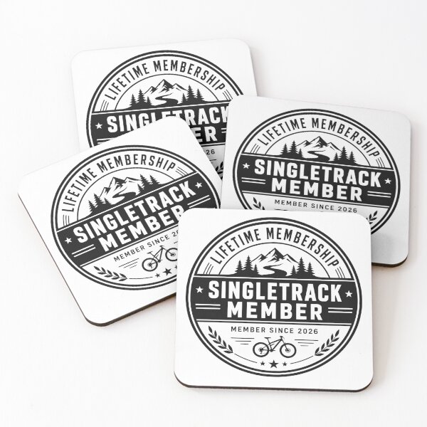 Item preview, Singletrack Member MTB Club Badge Design designed and sold by SingleTrackes.