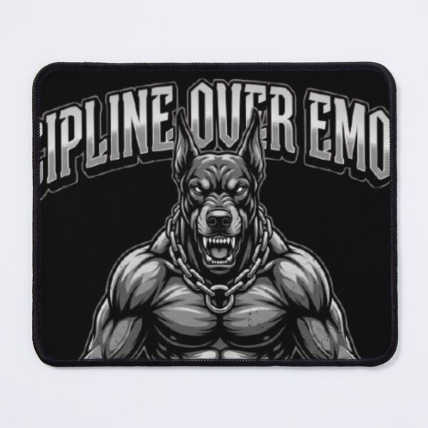 Item preview, Discipline Over Emotion Doberman Gym - Aggressive Gym Rat Streetwear designed and sold by OLLI_STORE.