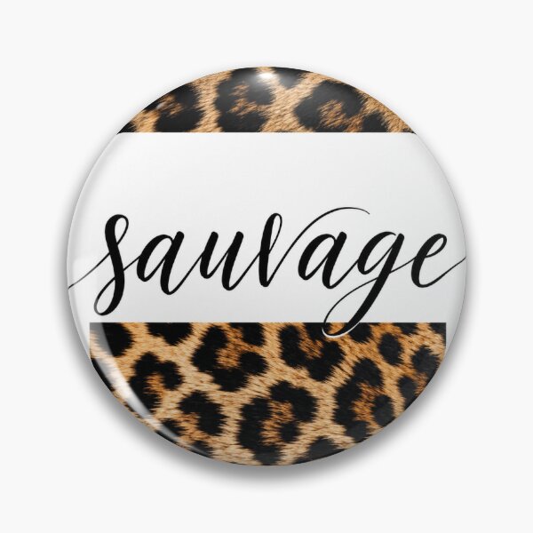 Item preview, Sauvage Leopard Print Square – Minimalist Fashion Typography Wall Art designed and sold by nouhaZN.