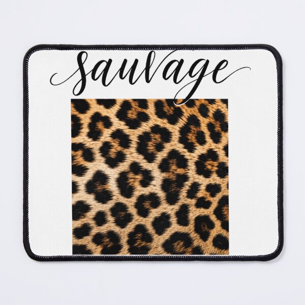 Item preview, Sauvage Leopard Print Square – Minimalist Fashion Typography Wall Art designed and sold by nouhaZN.