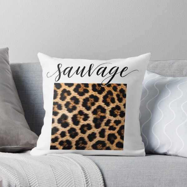 Item preview, Sauvage Leopard Print Square – Minimalist Fashion Typography Wall Art designed and sold by nouhaZN.