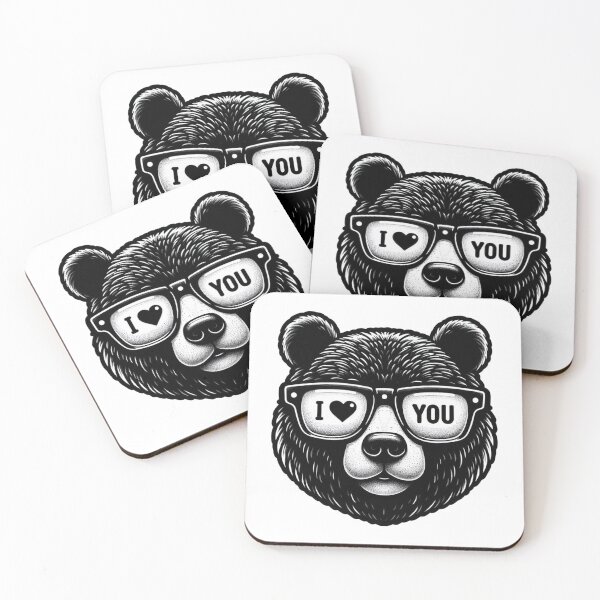 Item preview, I ❤️ You Bear | Cute Funny Bear in Glasses | Love Bear Graphic | Romantic Animal T-Shirt & Sticker Design T-Shirt designed and sold by SOSCHISTUDIO.