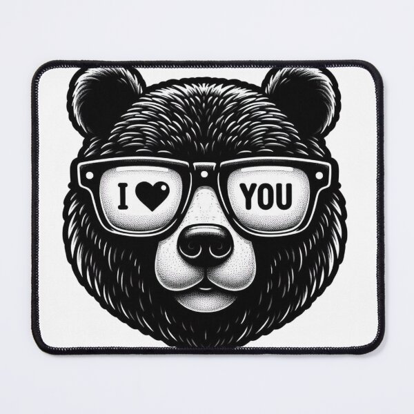 Item preview, I ❤️ You Bear | Cute Funny Bear in Glasses | Love Bear Graphic | Romantic Animal T-Shirt & Sticker Design T-Shirt designed and sold by SOSCHISTUDIO.