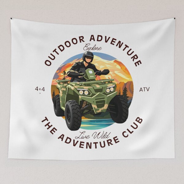 Item preview, ATV Adventure Club | Retro Off-Road Vintage T-Shirt Design designed and sold by Spirit of Siam.