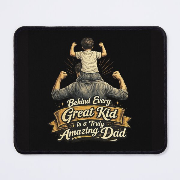 Item preview, Behind Every Great Kid is a Truly Amazing Dad designed and sold by LaylaArtStudio.