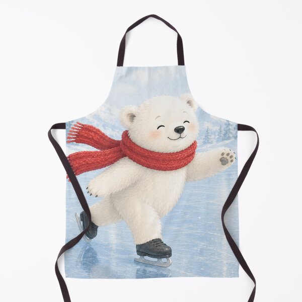 Item preview, Cute Polar Bear Ice Skating | Winter Arctic Bear designed and sold by Snikdha.