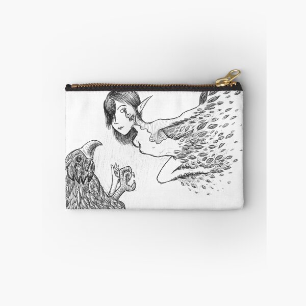 Item preview, Abstract Magical Bird Human Flying Black Ballpoint Pen Drawing  designed and sold by BOKEbyTC.