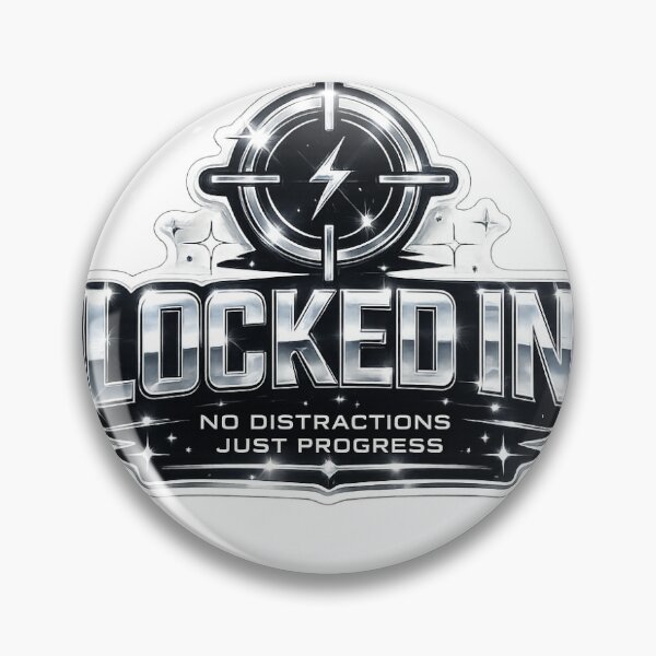 Item preview, Locked In | Chrome Y2K Typography Sticker | Futuristic Motivation designed and sold by DESPOT07.