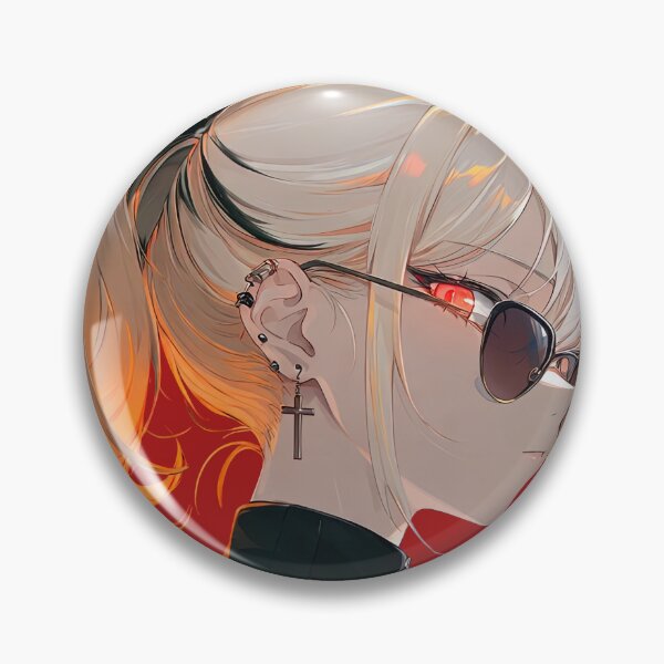Item preview, Blonde Anime Girl with Sunglasses and Orange Quilted Jacket designed and sold by Sergii Davydenko.