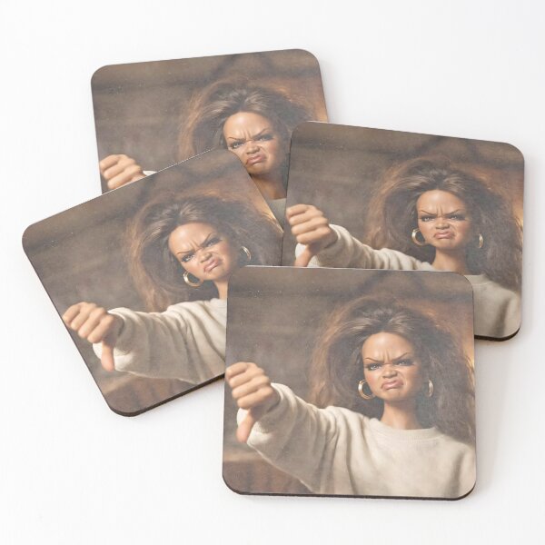 Item preview, Funny Disgusted Doll Face Thumbs Down Cringe Meme designed and sold by Devilians92.