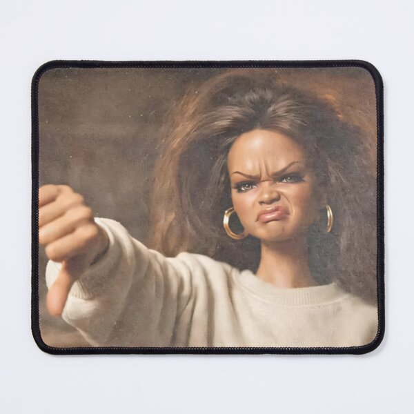 Item preview, Funny Disgusted Doll Face Thumbs Down Cringe Meme designed and sold by Devilians92.