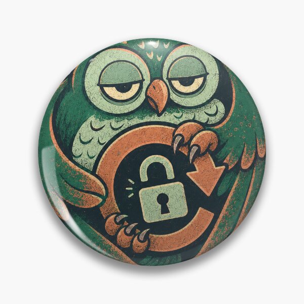 Item preview, Password-Reset Owl – Cybersecurity Creature designed and sold by yagniikd-.