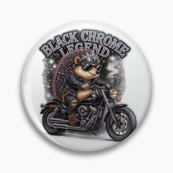 Aperçu de l'œuvre Légende du chrome noir - Moto Hedgehog créée et vendue par Hellulandia - no nää ny vaa o tämmöne.
