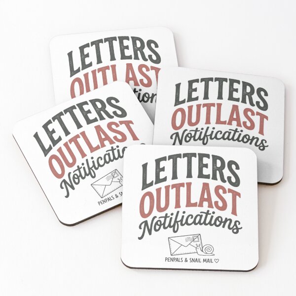 Item preview, Letters Outlast Notifications – Snail Mail & Pen Pal Graphic designed and sold by Inky Accessories.