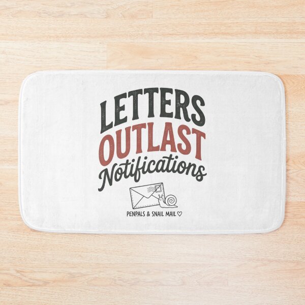 Item preview, Letters Outlast Notifications – Snail Mail & Pen Pal Graphic designed and sold by Inky Accessories.