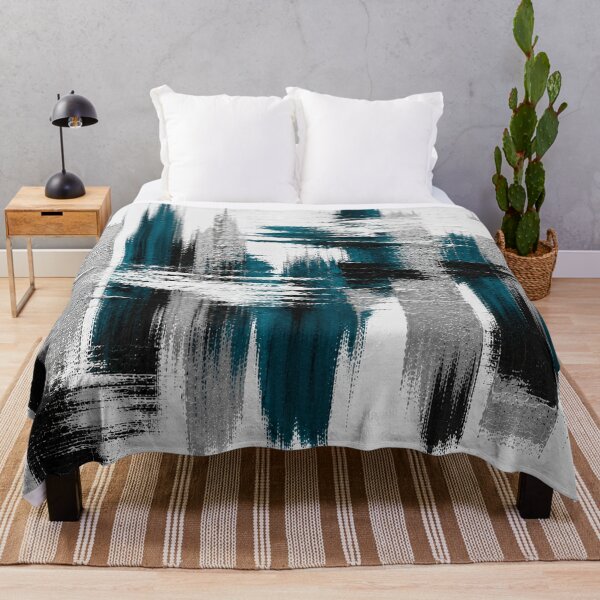 Item preview, Petroleum Skyline – Textured Modern Abstract Cityscape designed and sold by Ingorgia Studio.
