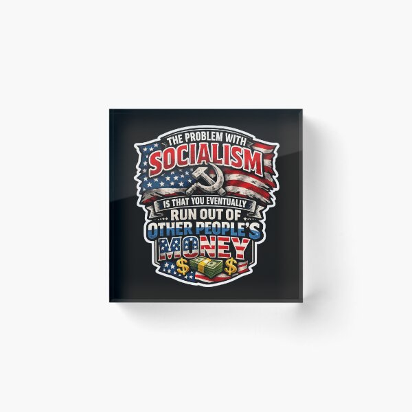Item preview, Anti Socialism Margaret Thatcher Quote Pro Capitalism designed and sold by RockFireMerch.