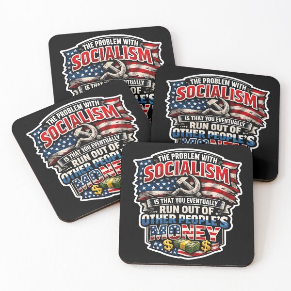 Item preview, Anti Socialism Margaret Thatcher Quote Pro Capitalism designed and sold by RockFireMerch.
